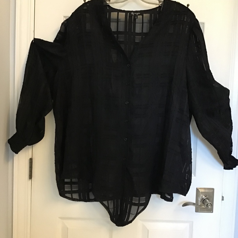 Black long sleeve blouse